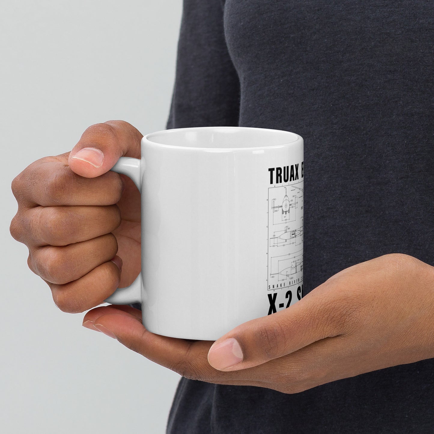 White glossy mug