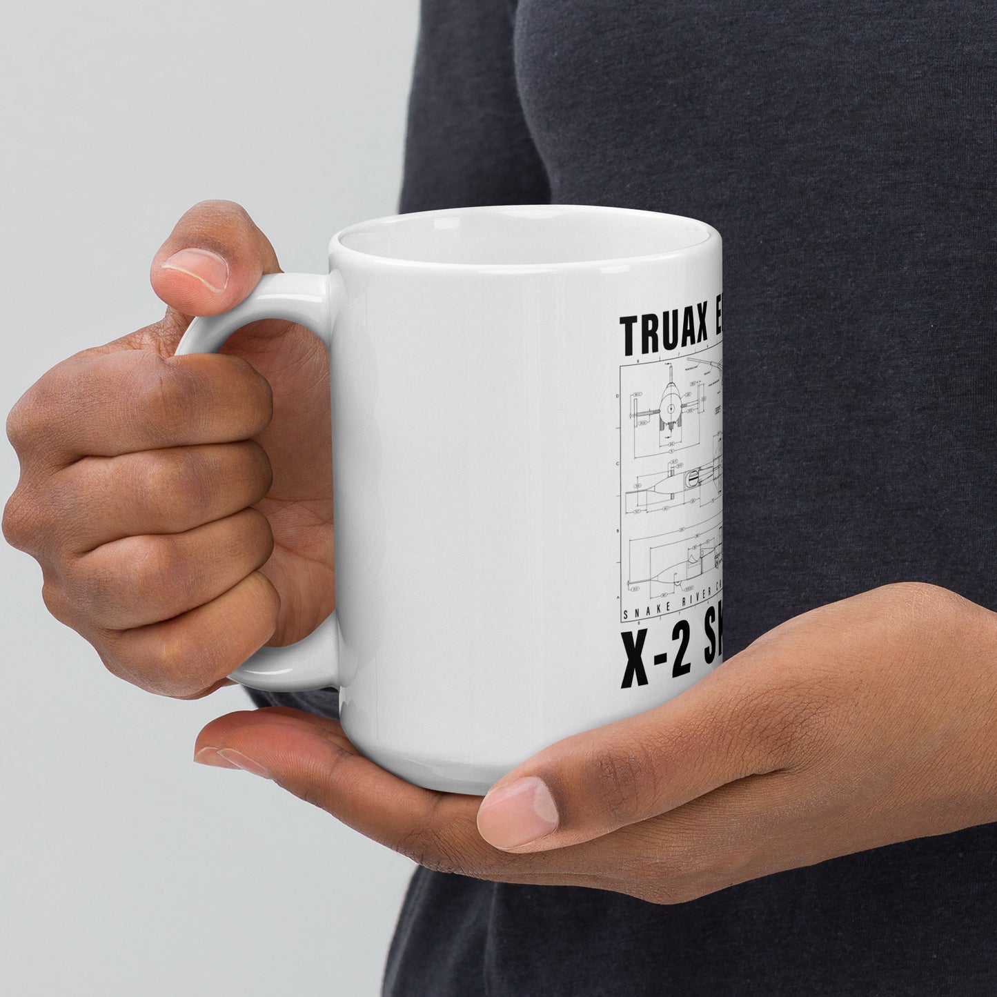 White glossy mug
