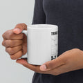 White glossy mug